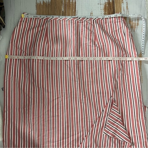 Ted Baker Coryn  Layered Stripe Asymmetrical Midi Skirt Size 4 US 12 - Picture 7 of 10